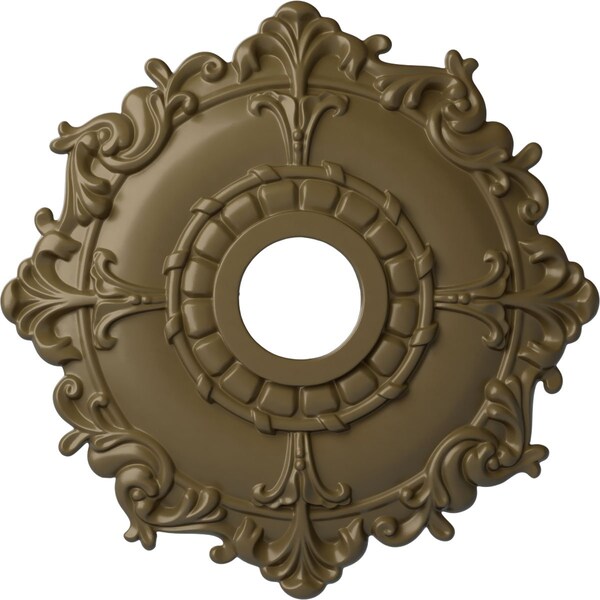 Ekena Millwork Riley Ceiling Medallion (Fits Canopies up to 4 5/8"), 18"OD x 3 1/2"ID x 1 1/2"P, Mississippi Mud CM18RLMMF - main
